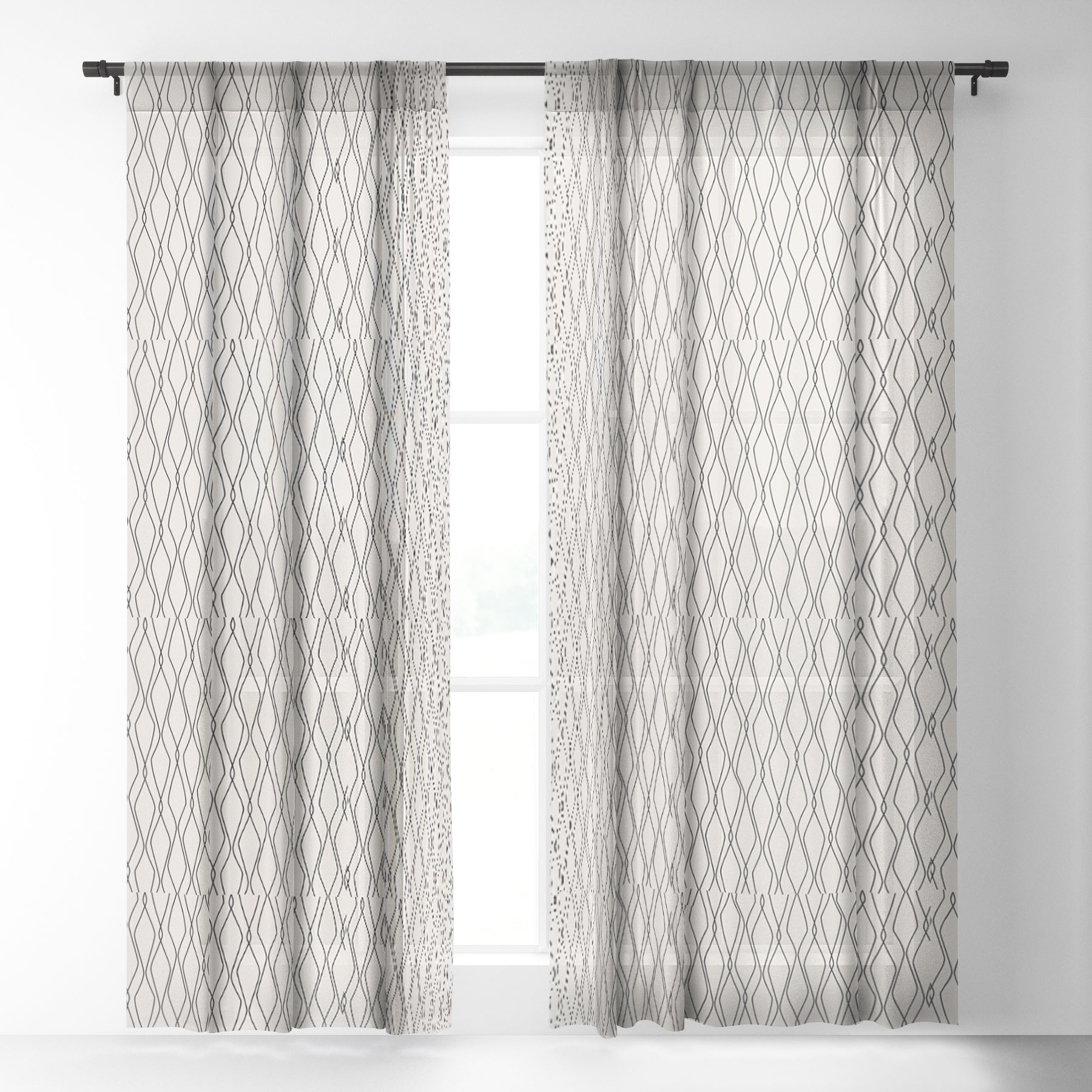 Fuge Stone by Heather Dutton - Sheer Window Curtain 50" x 108" - Image 2