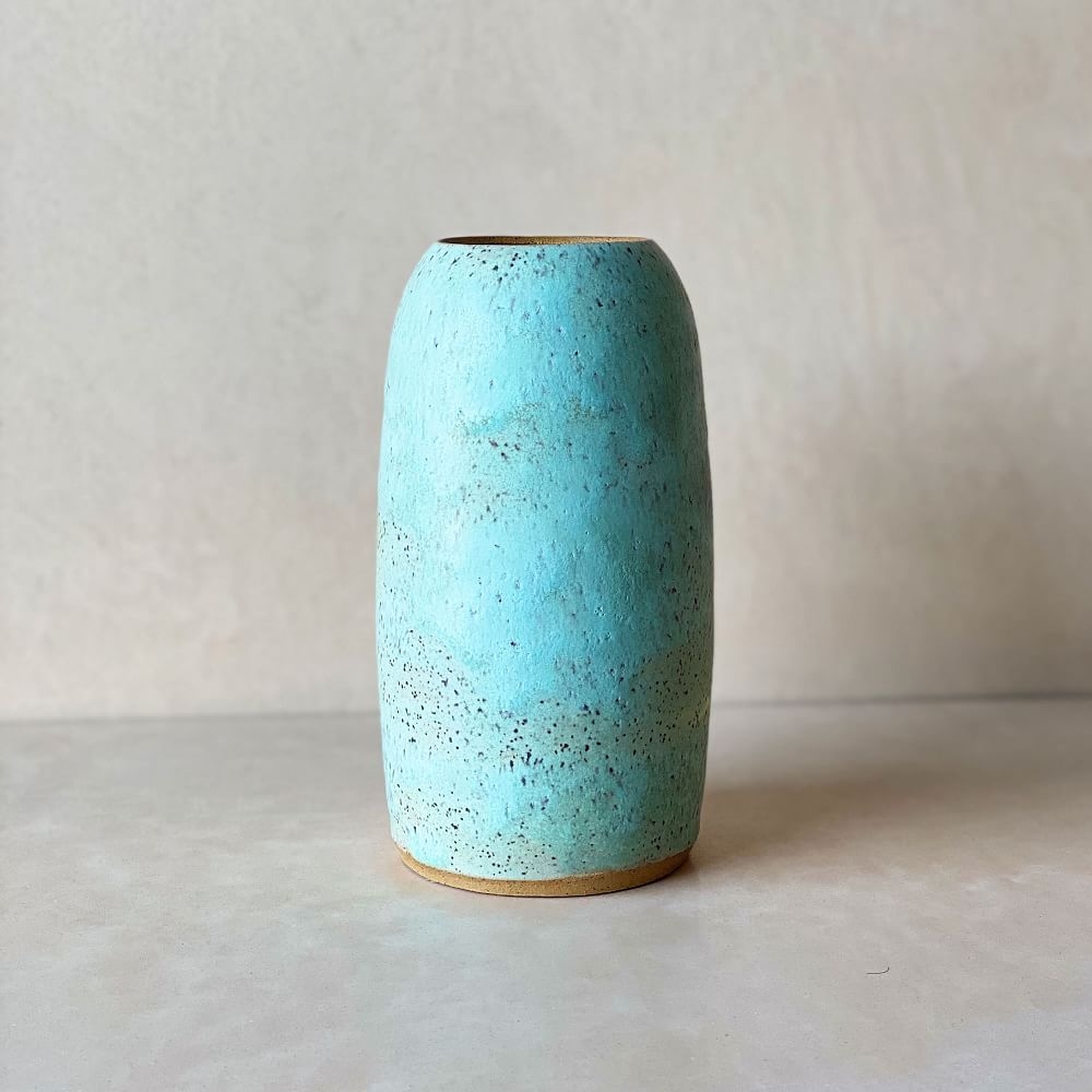 Blue Speckle Tall Vase - Image 0