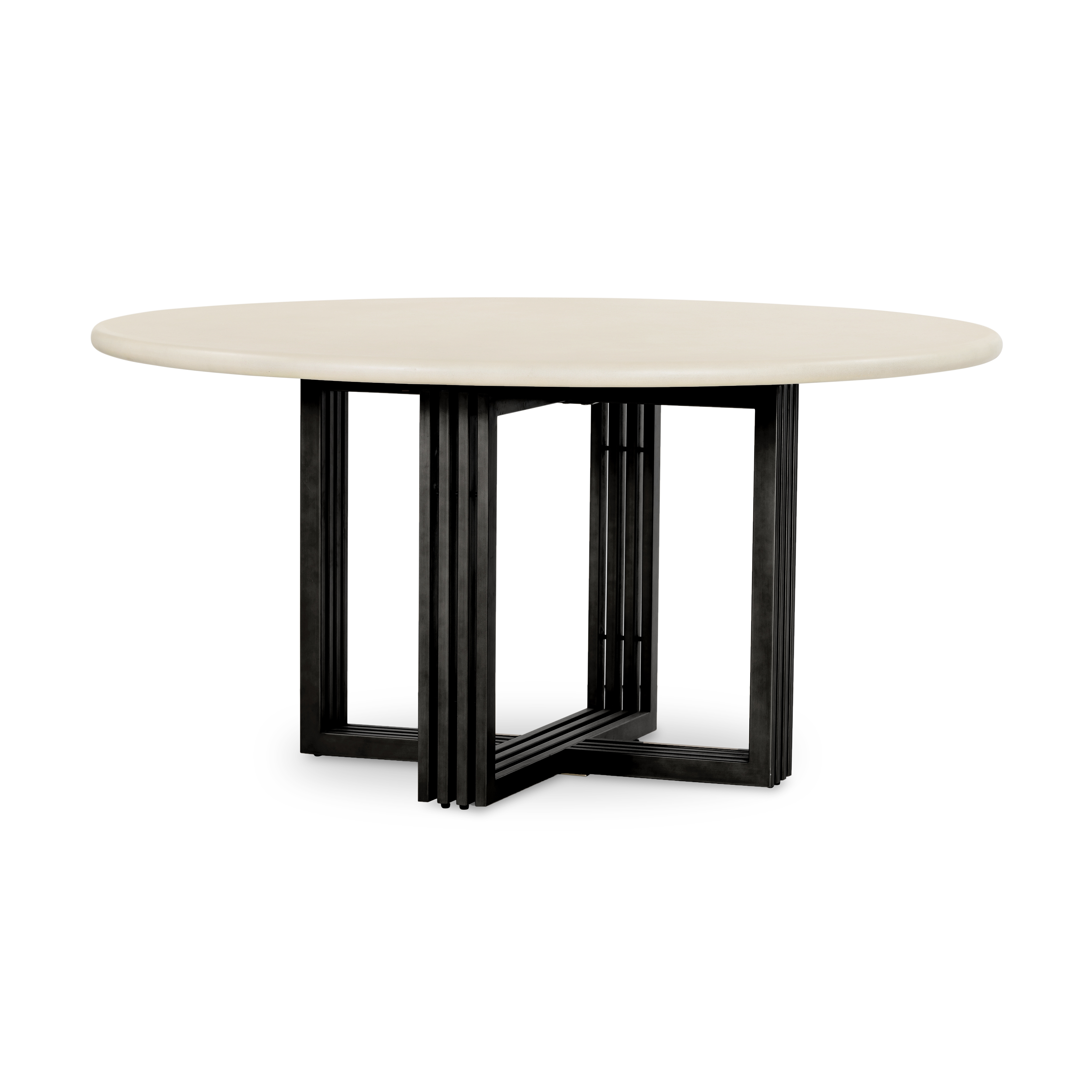 Mia Round Dining Table-Parchment White - Image 0