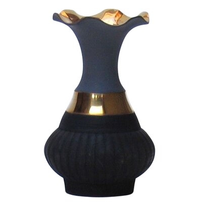 Dvorak Black/Gray 5" Metal Table Vase - Image 0