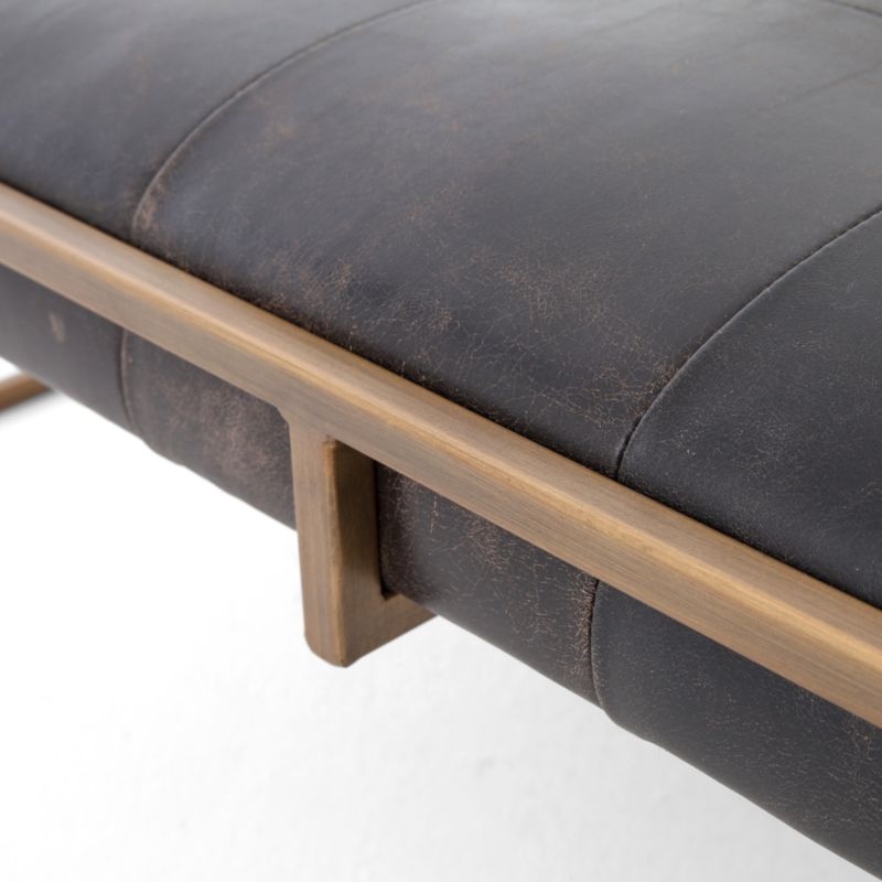 Ottilie Square Leather Coffee Table - Image 2
