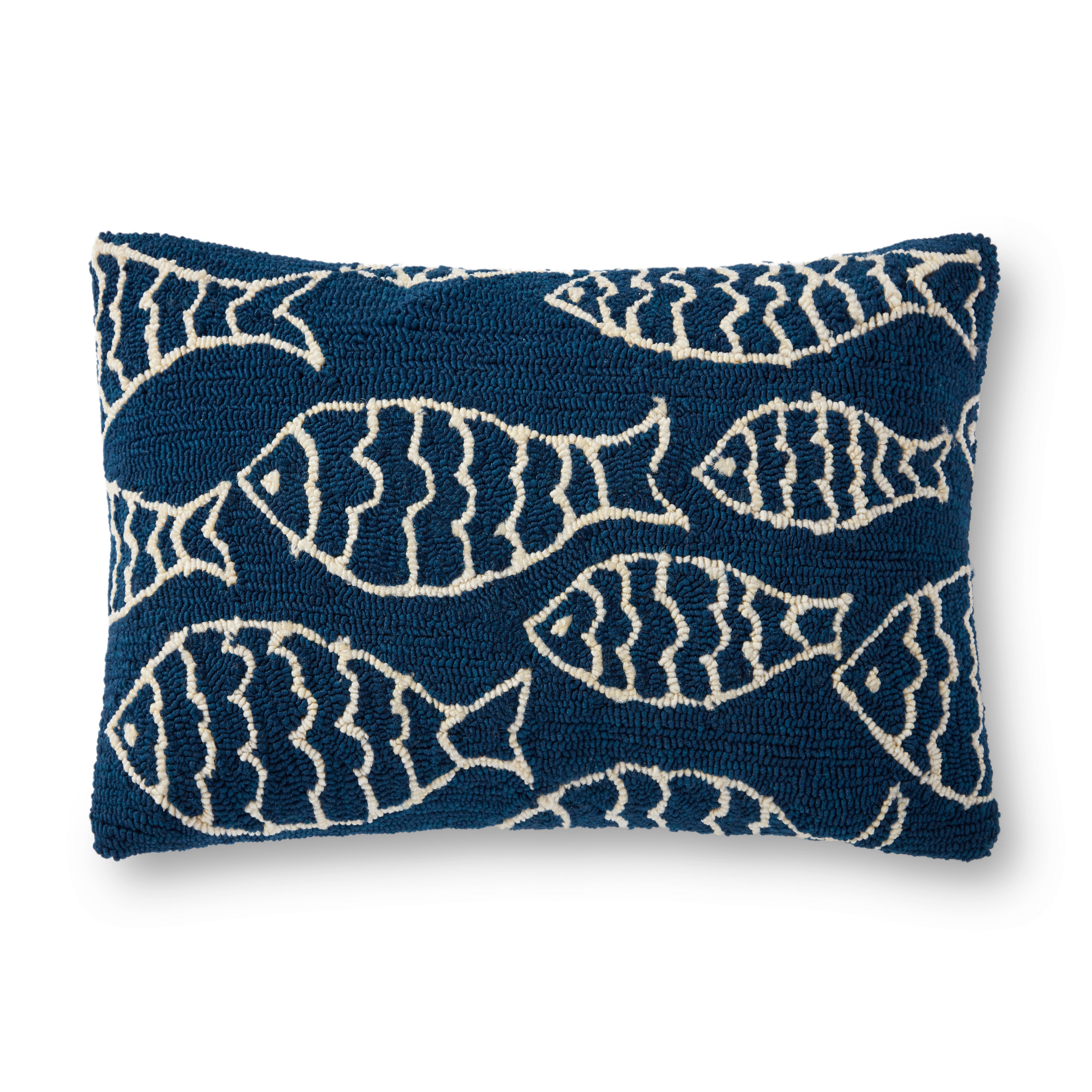 Loloi Pillows P0908 Navy 16" x 26" Cover w/Poly - Image 0
