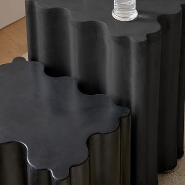 Cloud (15") Side Table Concrete 15in Tall, Black - Image 2