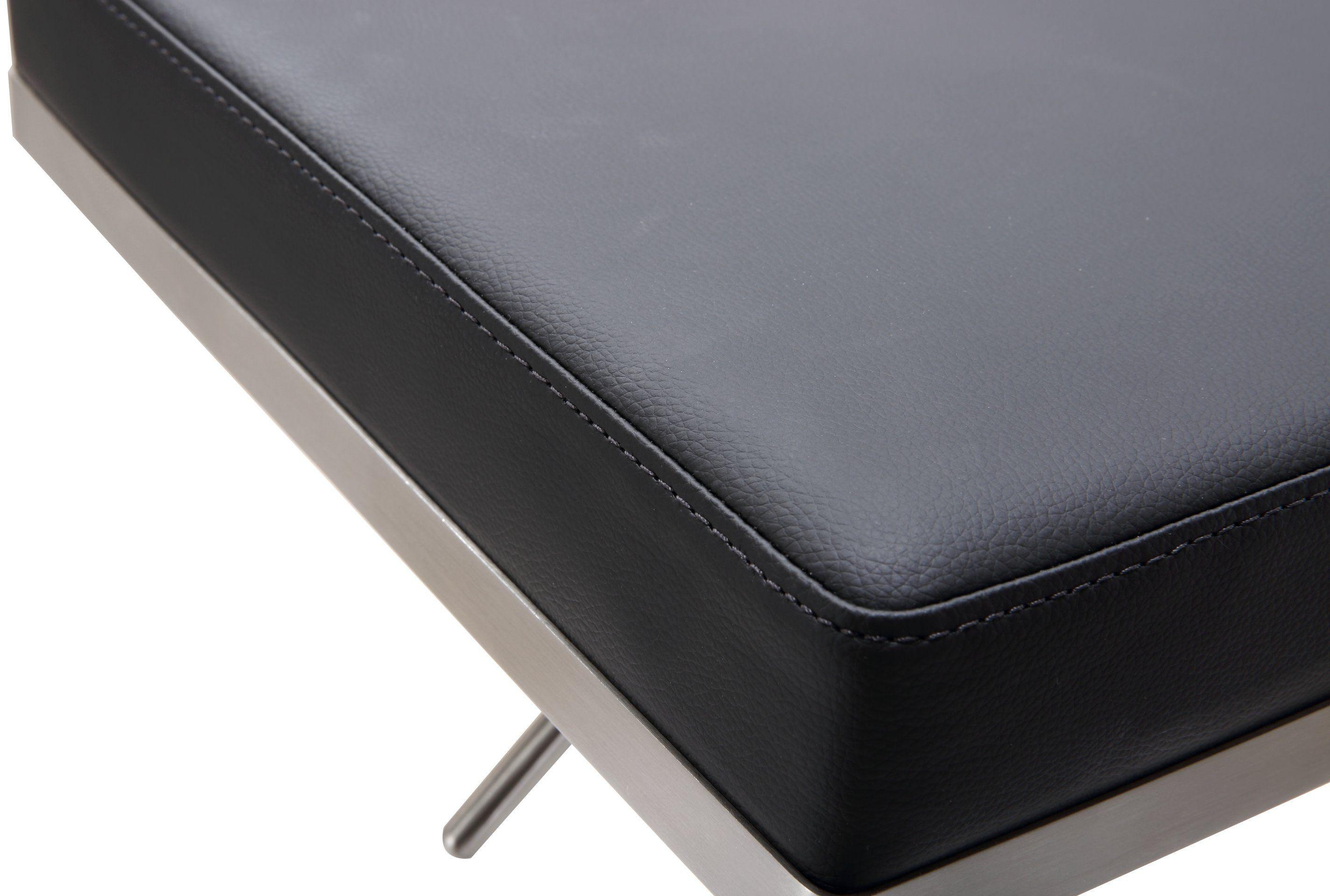 Bari Black Stainless Steel Adjustable Barstool - Image 4