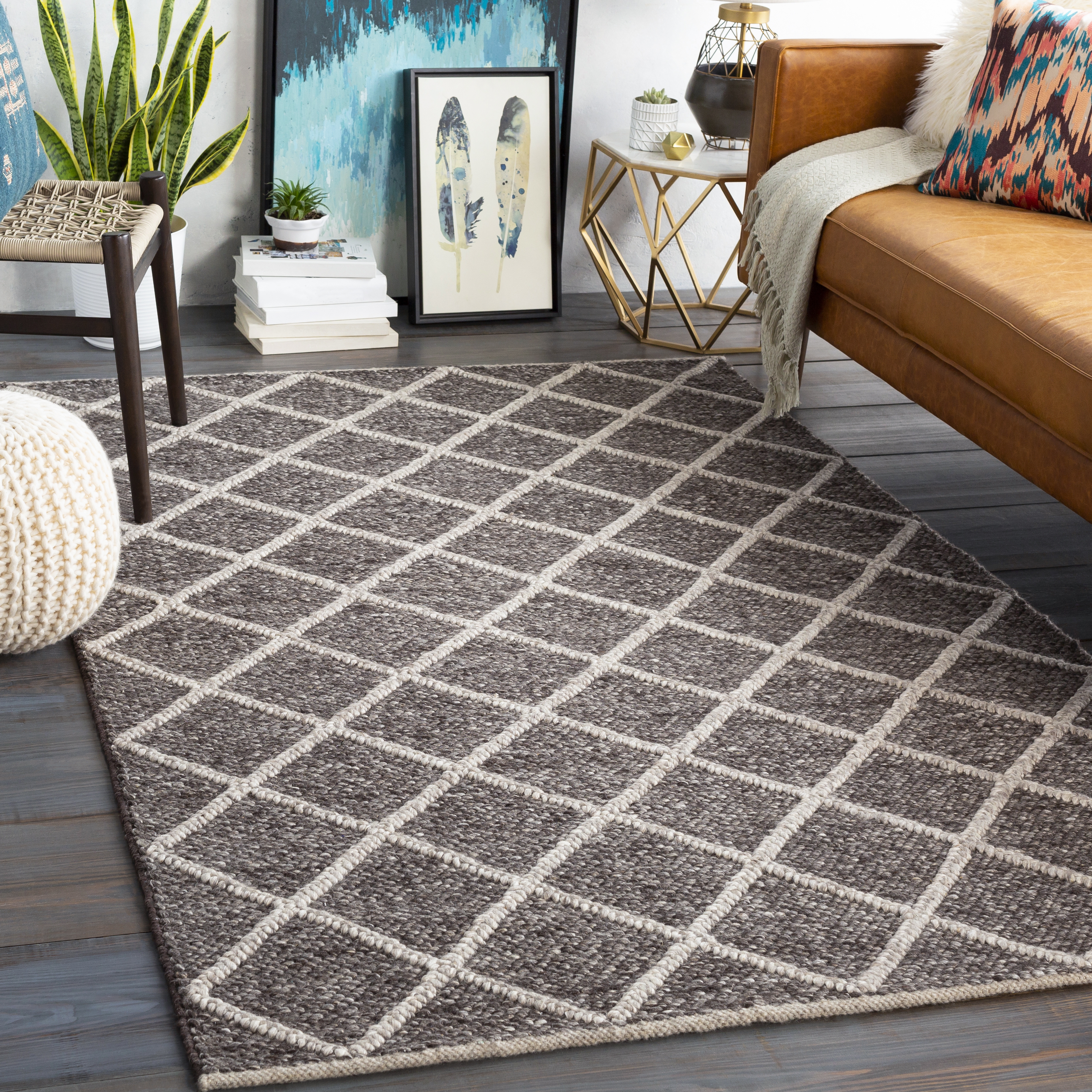 Napels Brown Indoor 6' x 9' Handmade Rug - Image 1