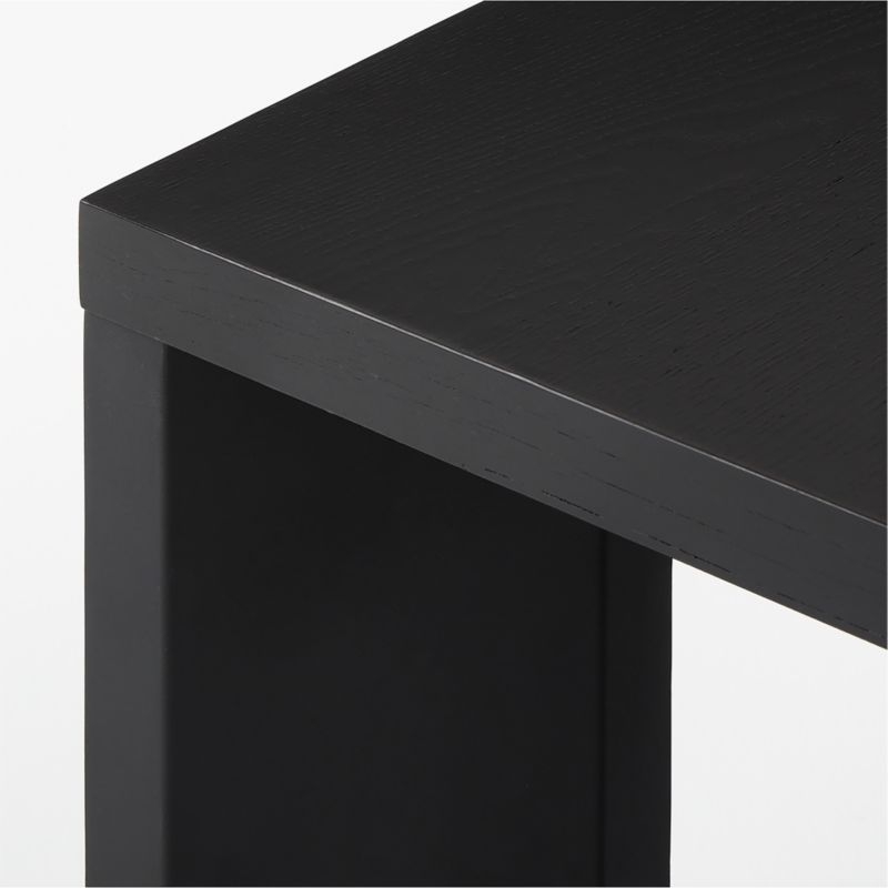 Sydney 95'' Rectangular Ebonized Oak Dining Table with Black Steel Legs - Image 4