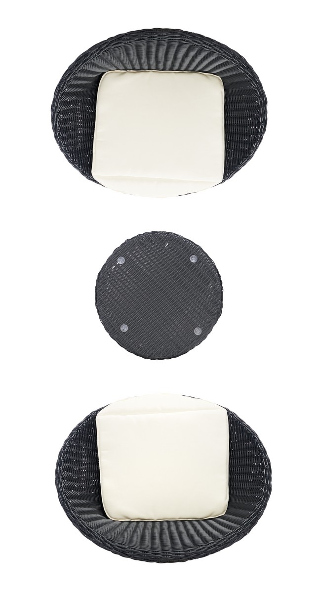 Merami 3 Pc Lounger Set - Black/Beige - Safavieh - Image 7