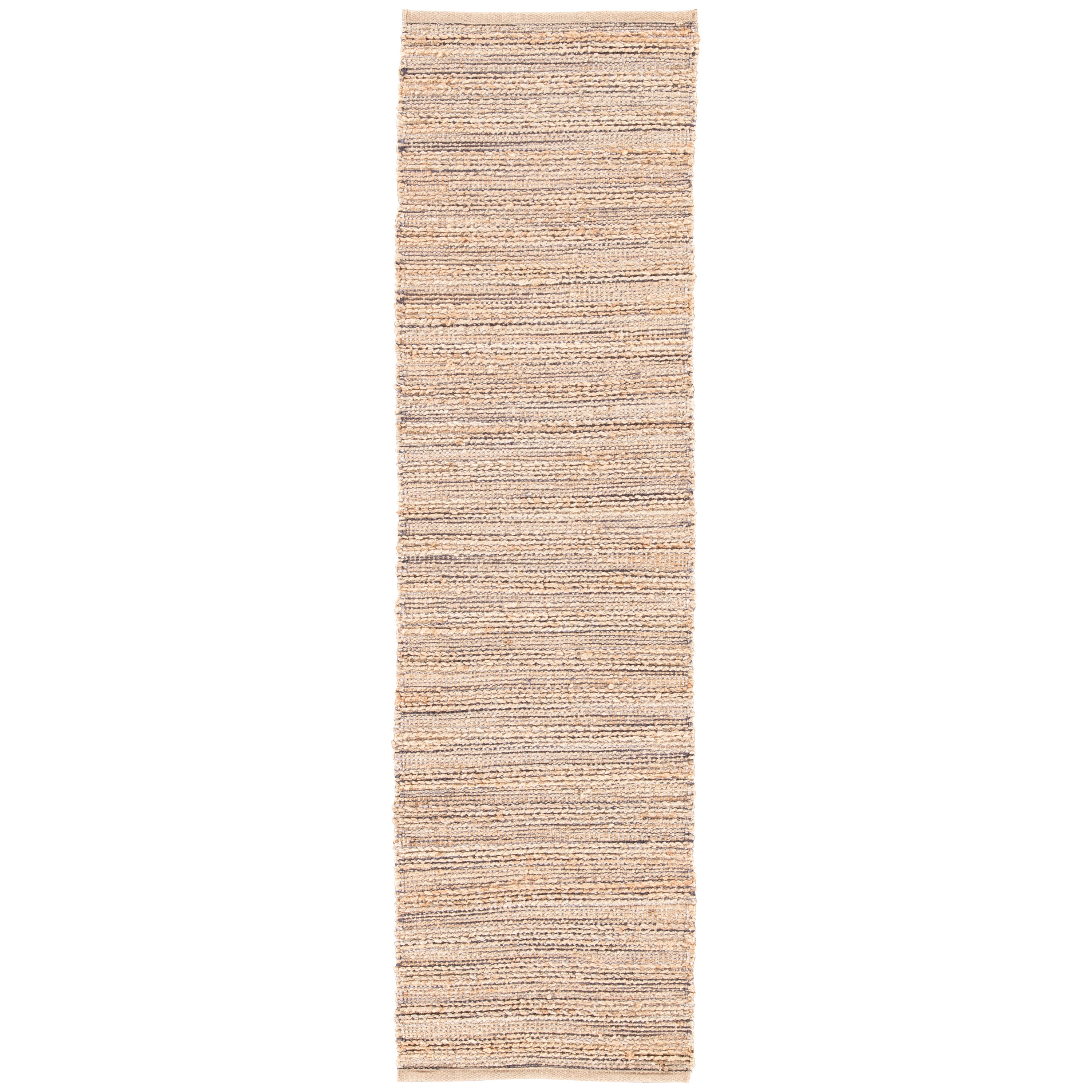 Canterbury Natural Solid Tan/ Black Runner Rug (2'6" X 9') - Image 0