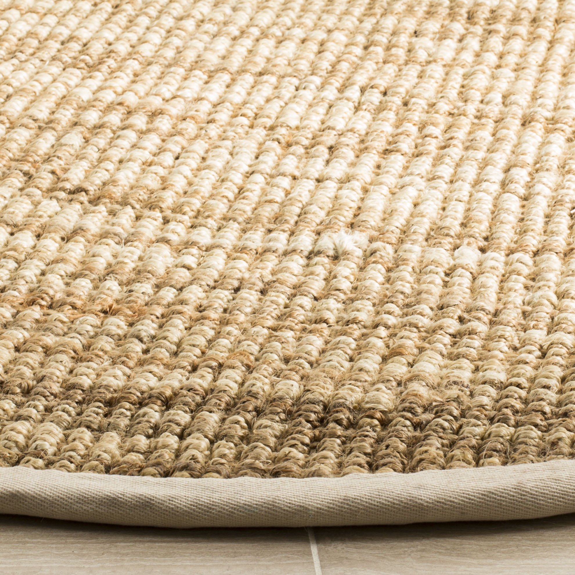 Arlo Home Hand Woven Area Rug, NF260A, Natural/Cream,  6' X 6' Round - Image 2