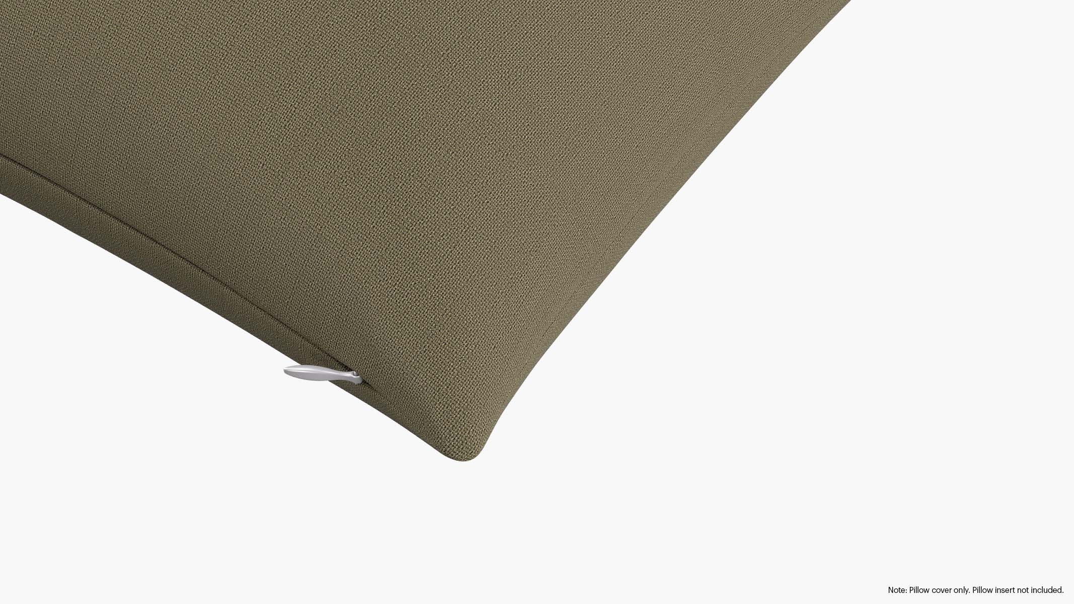 Throw Pillow Cover 14" x 20", Olive Everyday Linen, 14" x 20" - Image 1