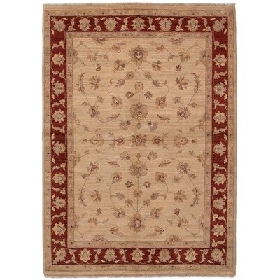 One-of-a-Kind Hults Hand-Knotted 2010s Chobi Brown/Beige 5'7" x 7'9" Wool Area Rug - Image 0