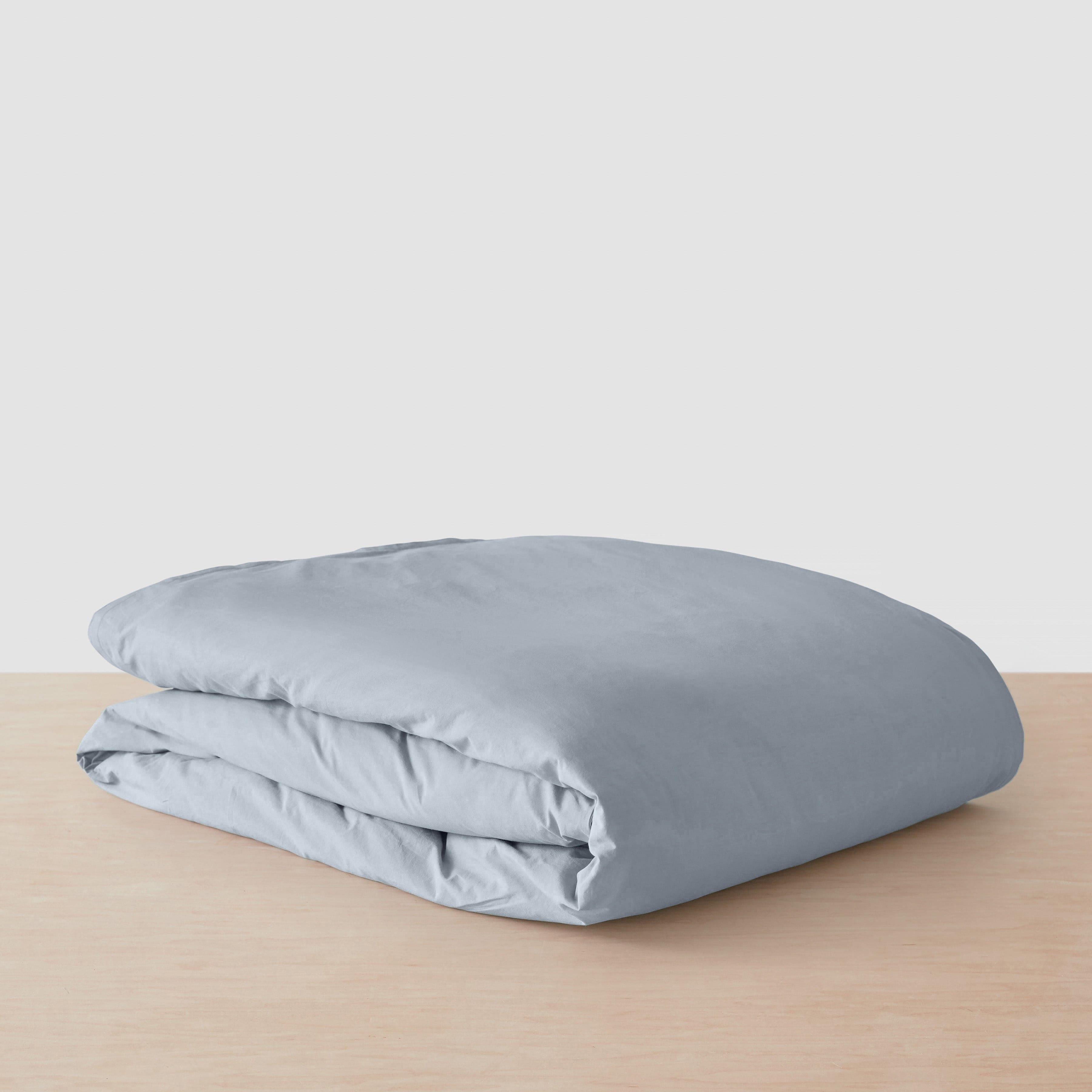 The Citizenry Stonewashed Organic Cotton Percale Duvet Cover | Full/Queen | Duvet Only | Ivory - Image 5