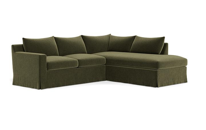 Sloan Slipcovered 3-Seat Right Bumper Sectional - Image 1