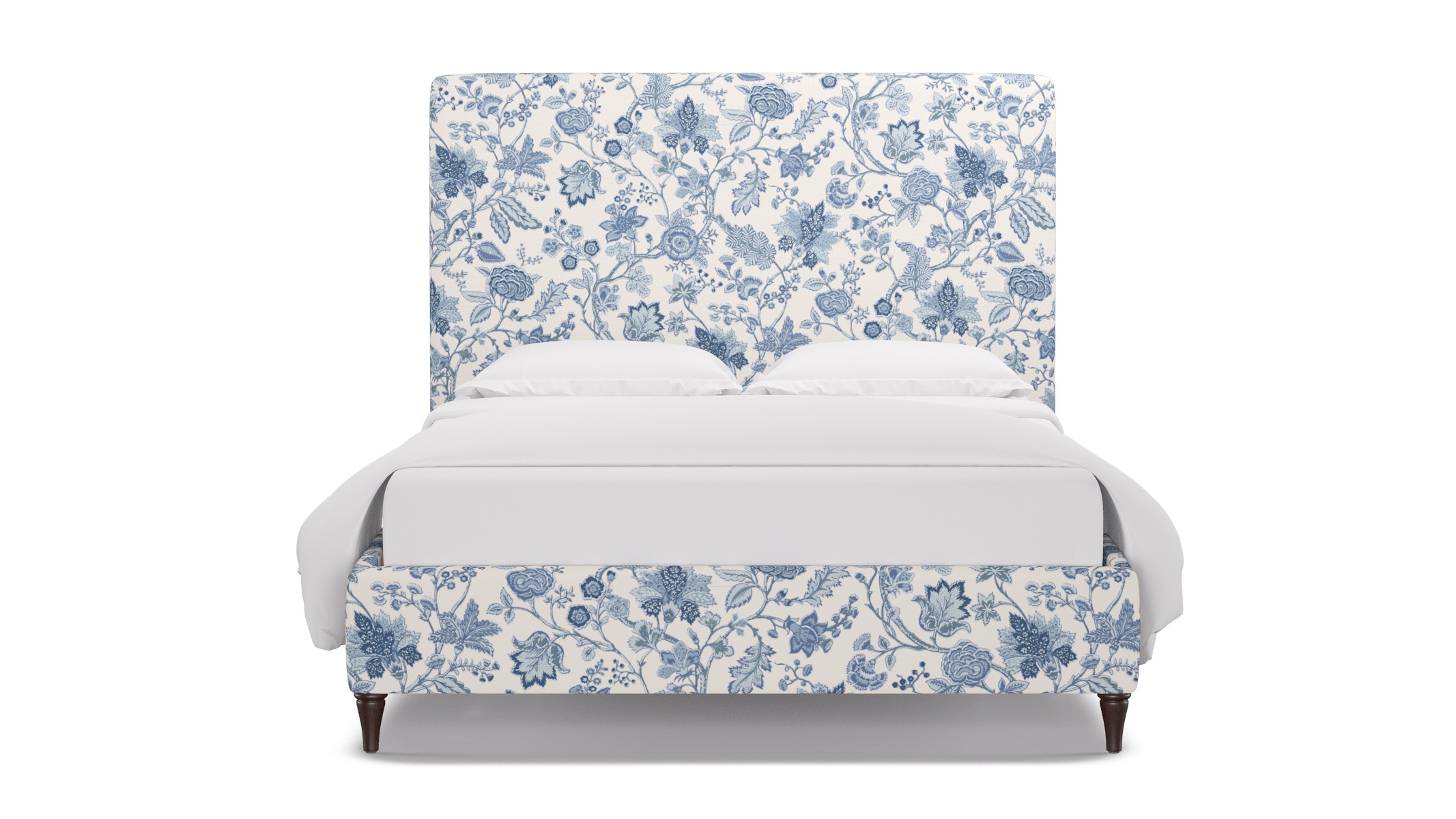Classic Bed, Delft La Vendee, Espresso Decorative Tapered Leg, Queen - Image 0