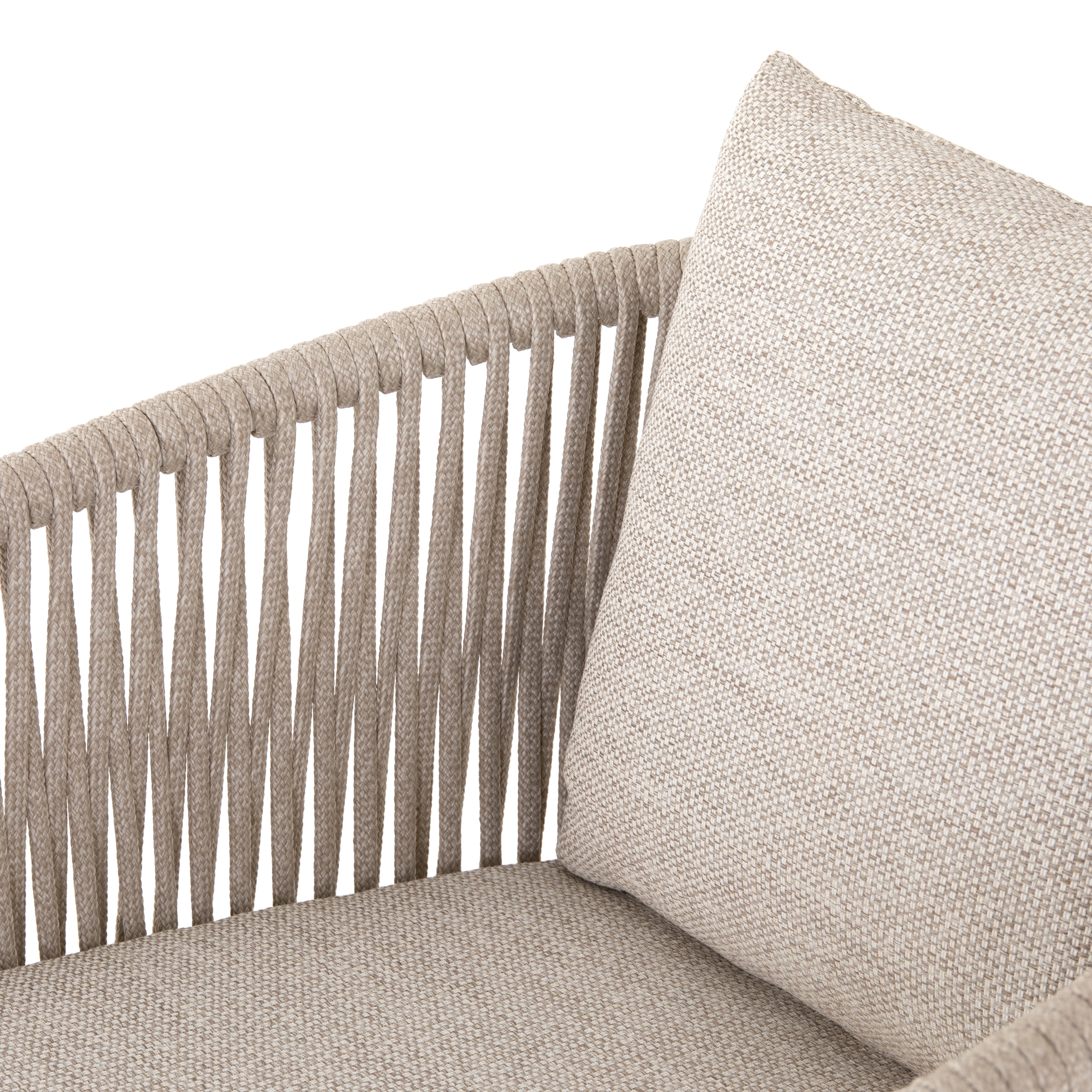 Porto Outdoor Dining Chair-White/Sand - Image 7