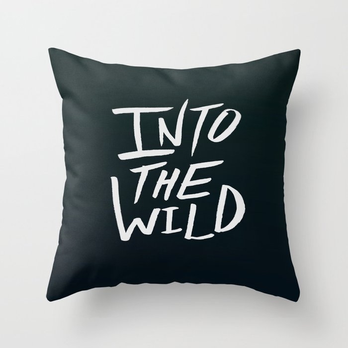 Into The Wild X Bw Throw Pillow by Leah Flores - Cover (16" x 16") With Pillow Insert - Outdoor Pillow - Image 0
