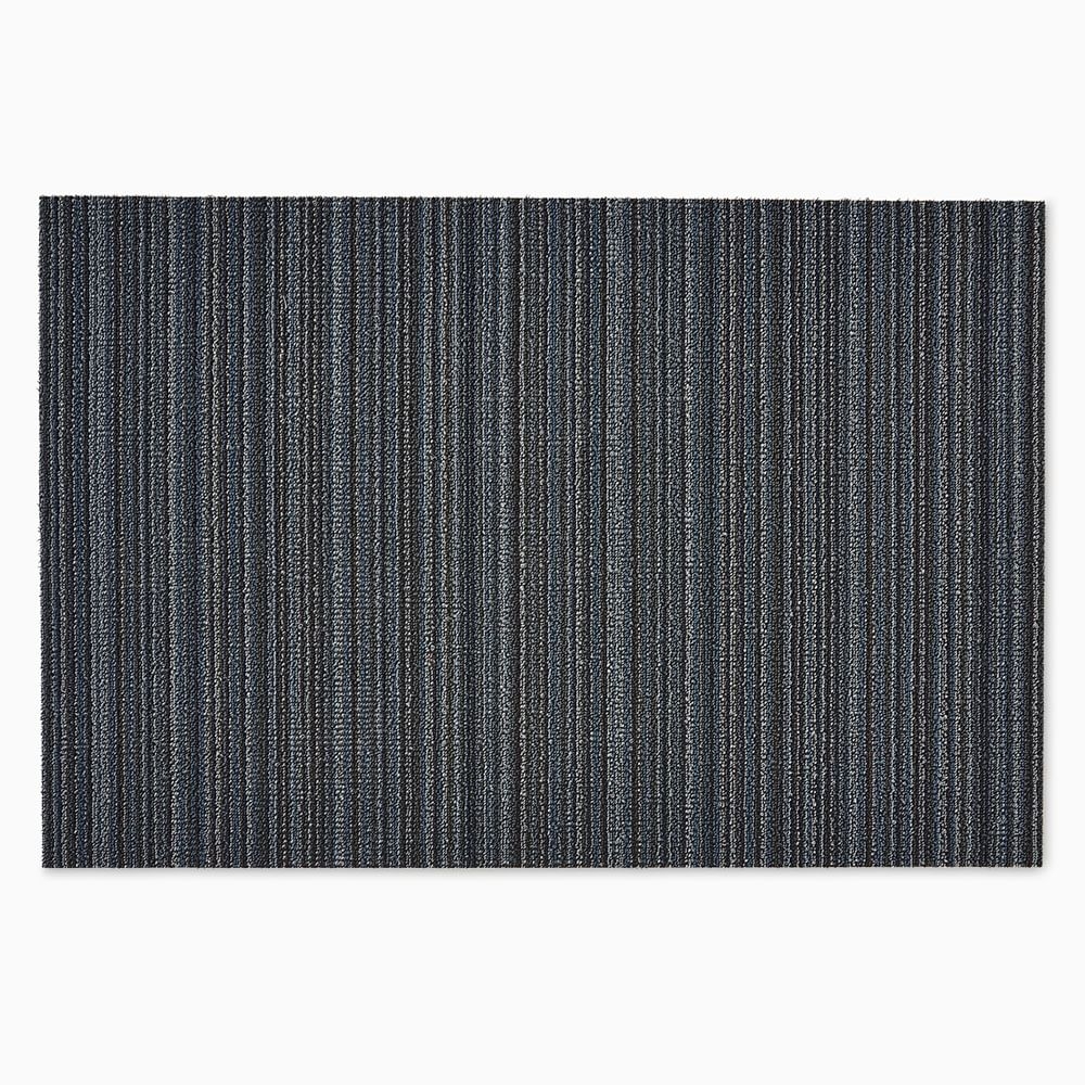 Chilewich Skinny Stripe Shag Mat18x28Blue - Image 0