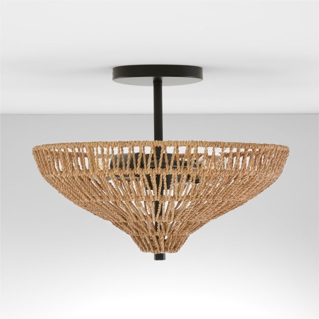 Cabo Woven Flush Mount Light - Image 0