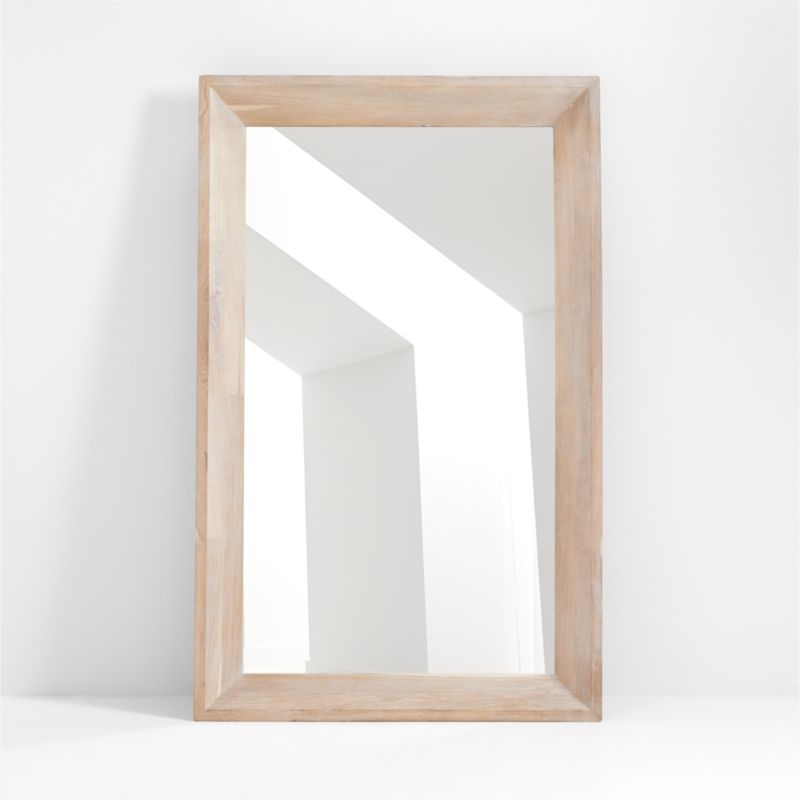 Solomon Whitewashed Wood Floor Mirror 47"x75" - Image 3