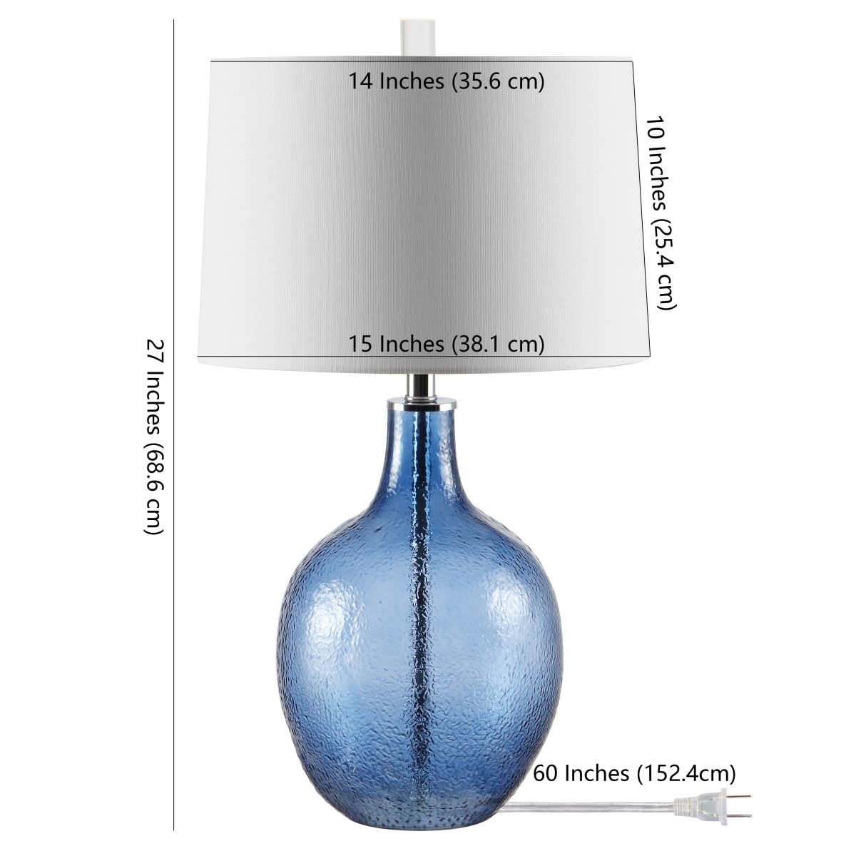 Nadine 27" Table Lamp - Blue - Safavieh - Image 0