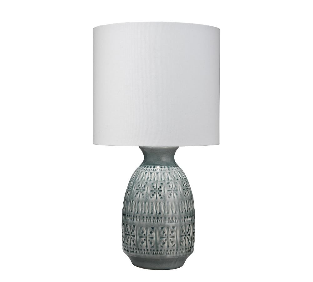 Effiegene Ceramic Table Lamp, Slate Blue - Image 0
