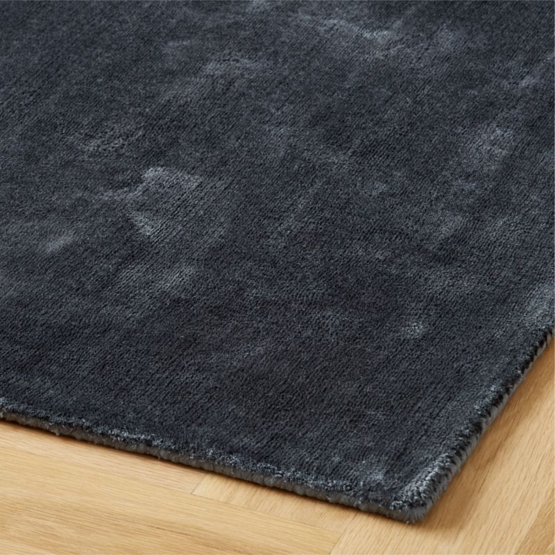Anders Navy Blue TENCEL™ Lyocell Area Rug 10'x14' - Image 1