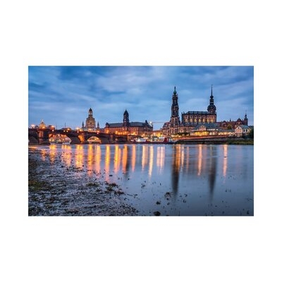 On The Banks Of The Elbe River In Dresden - Print - Image 0