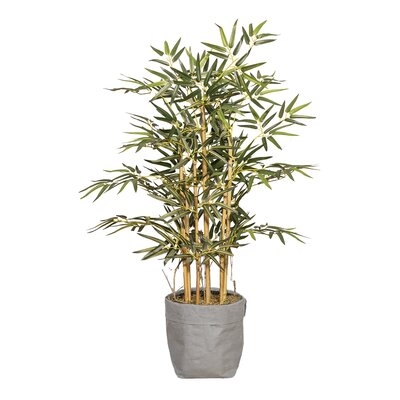 Vintage Home Artificial 38" High Artificial Faux Bamboo Tree Witheco Planter For Home Decor - Image 0