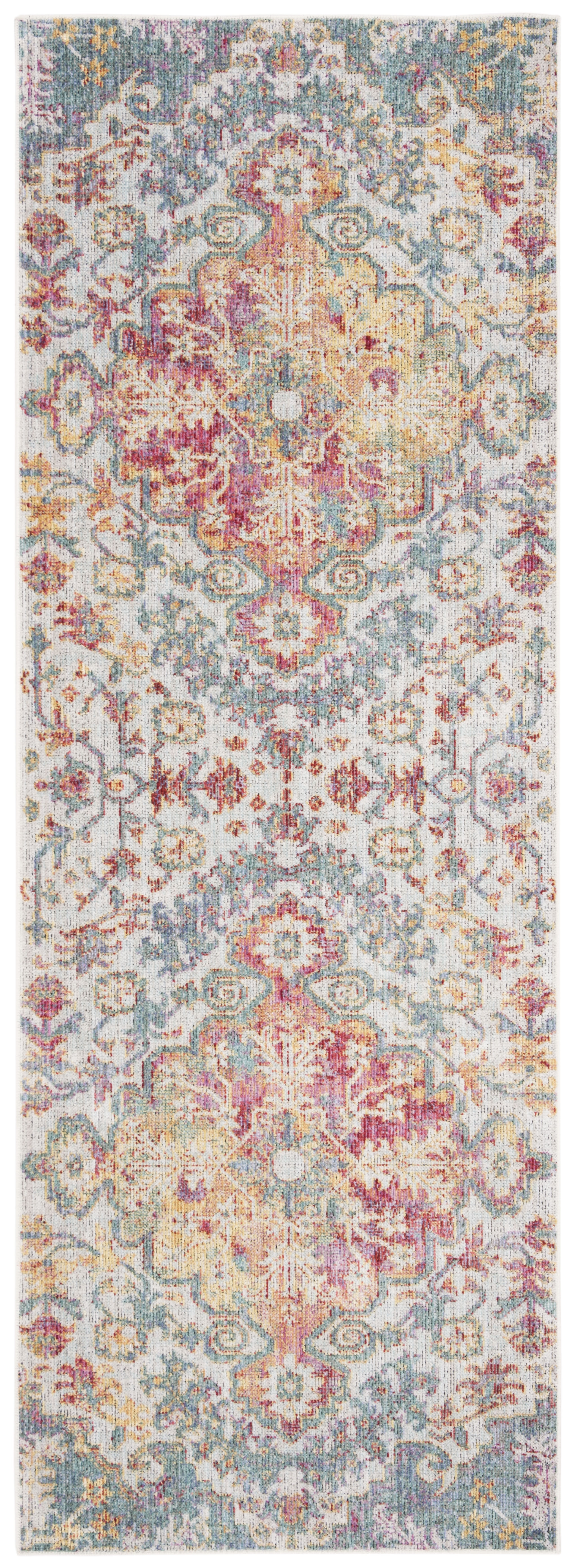 Arlo Home Woven Area Rug, WDS353J, Aqua/Fuchsia,  5' X 7' - Image 0