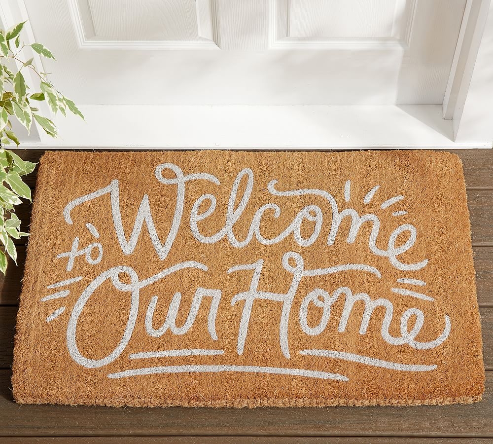 Welcome to Our Home Doormat , 22 x 36" , White - Image 0