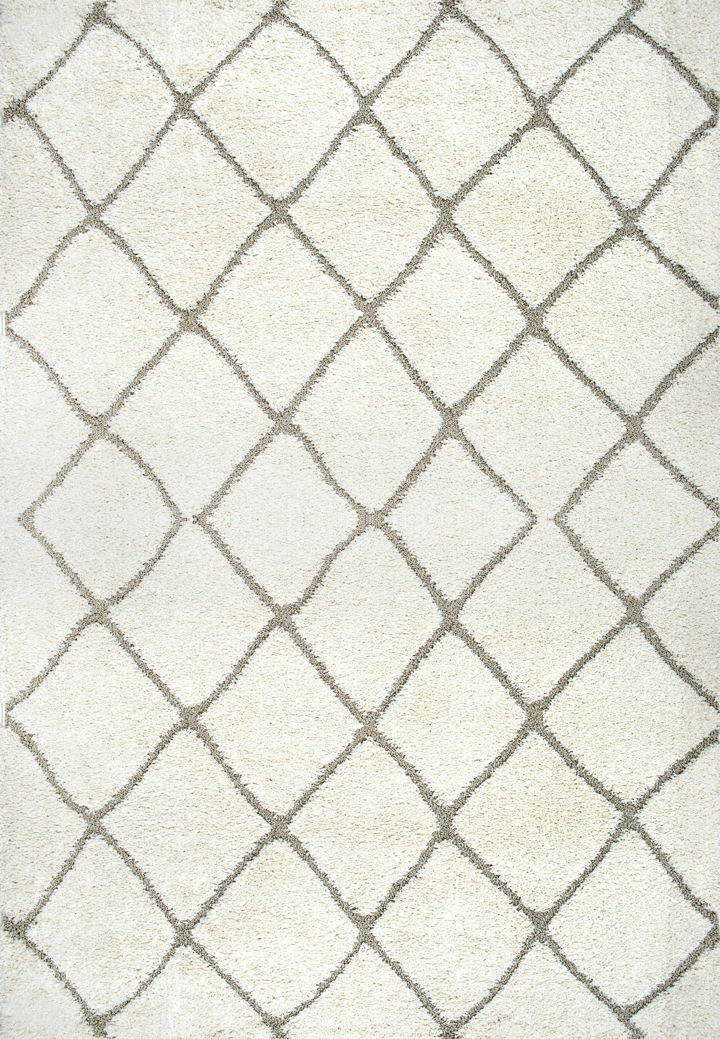 Deloise Trellis Shag Area Rug - Image 1