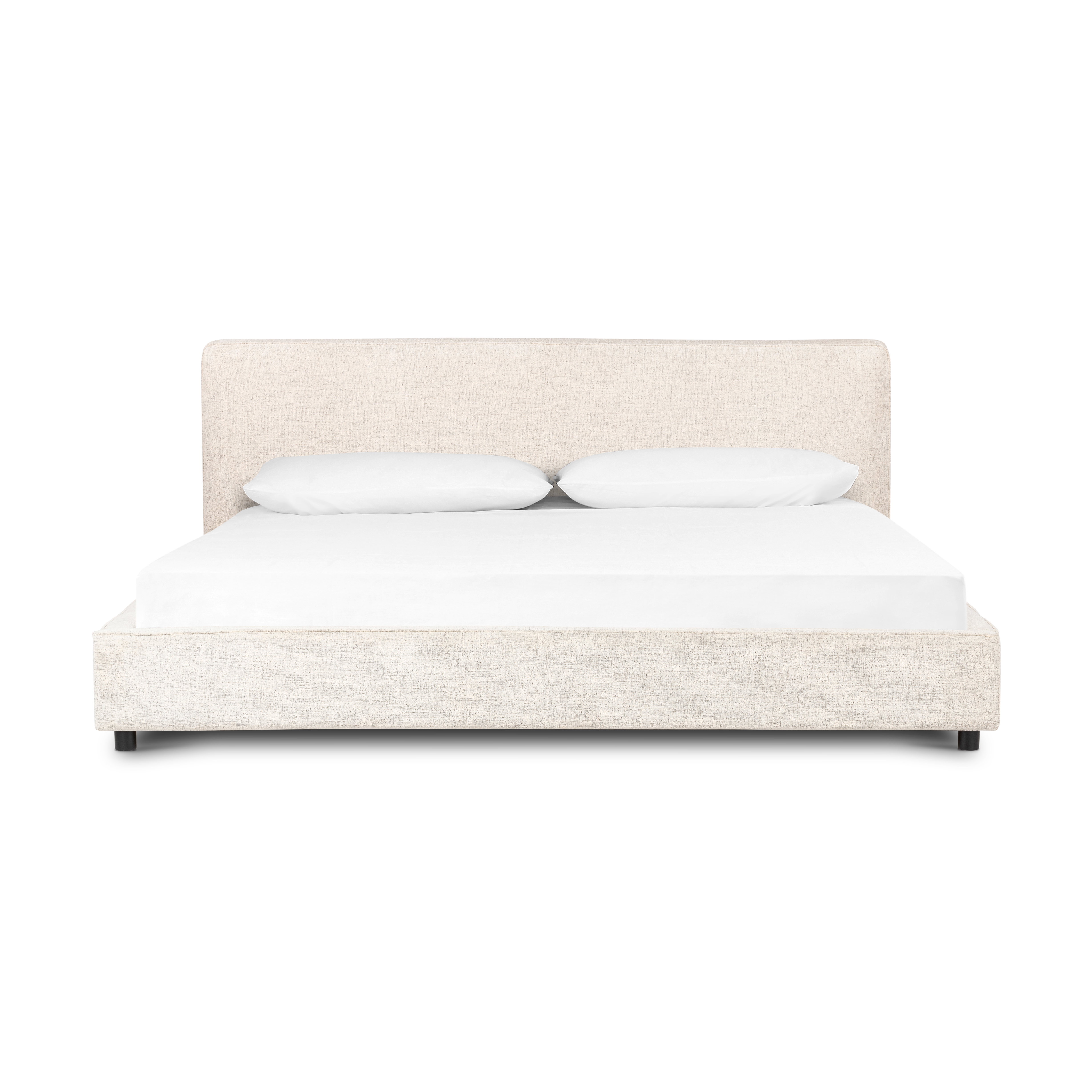 Aidan Bed-Plushtone Linen-King - Image 0