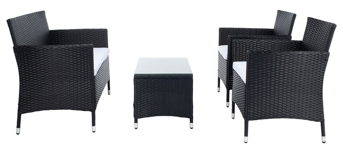 Bandele 4Pc Living Set - Black / Beige - Safavieh - Image 7