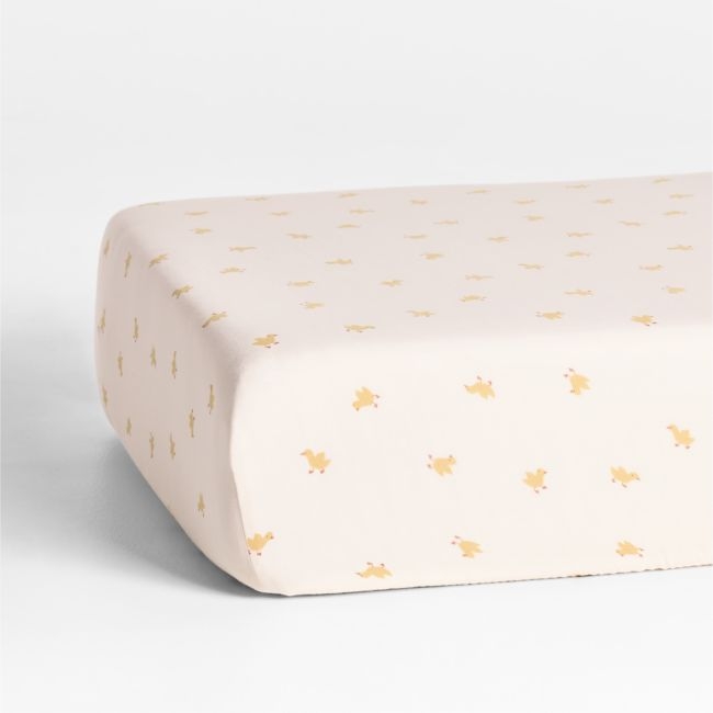 Pata Sunwashed 100% Organic Cotton Baby Crib Fitted Sheet - Image 0