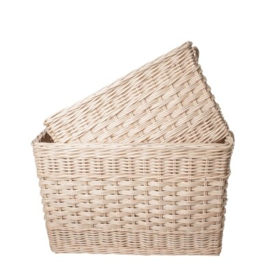 2 Piece Rattan Basket Set - Image 0