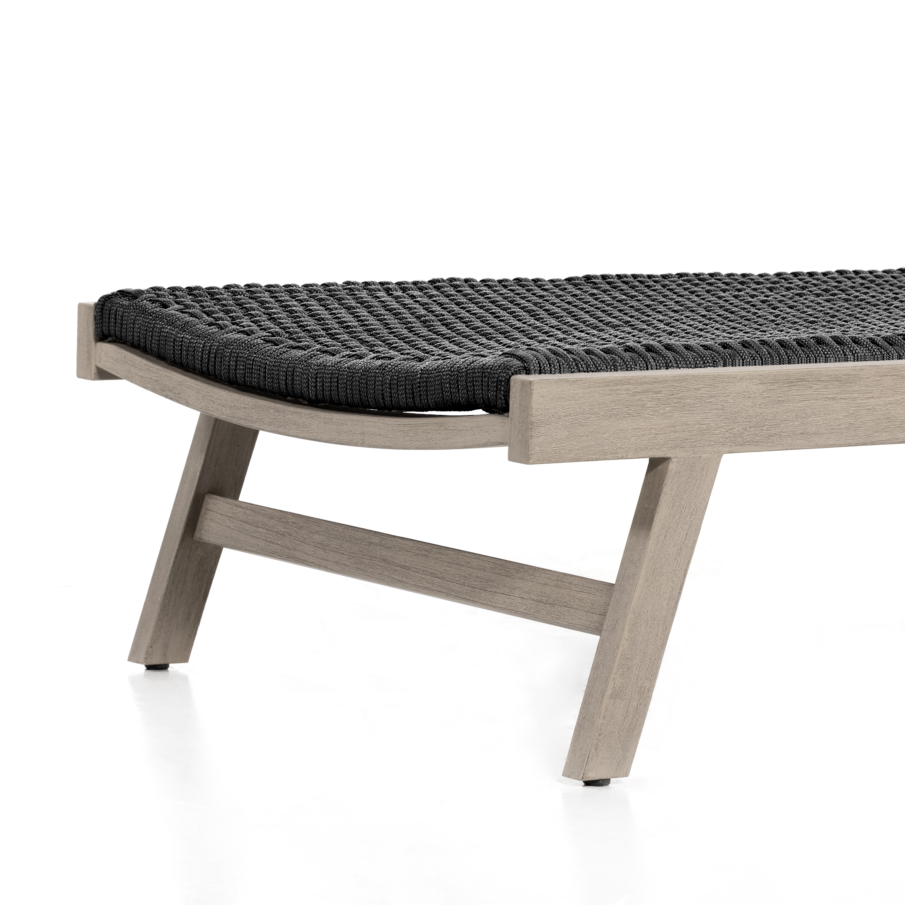 Delano Outdoor Chaise Lounge- Grey - Image 3