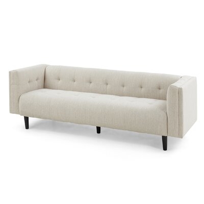 Etheridge Mid-Century Upholstered 88.75" Tuxedo Arm Sofa - Image 0