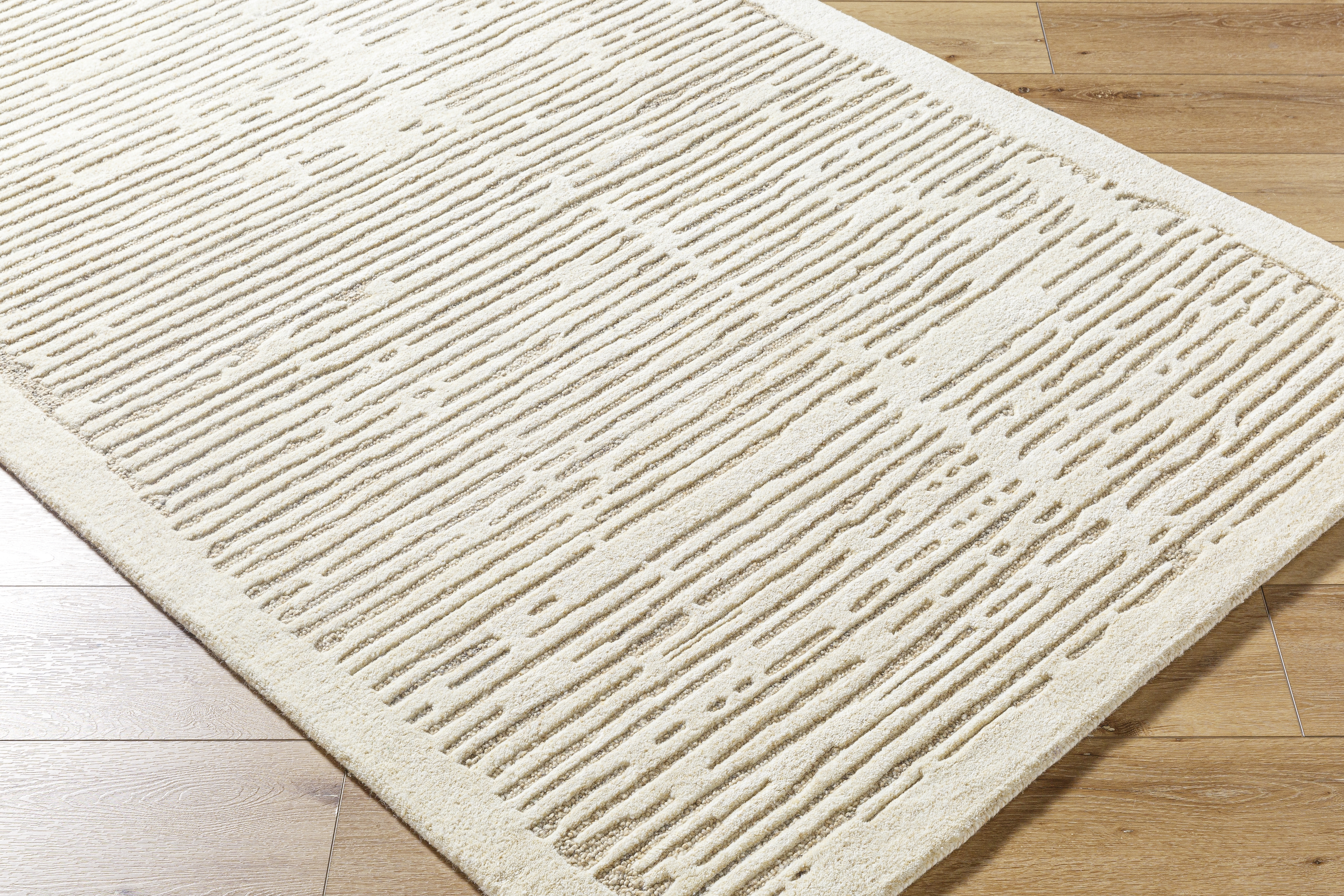 Brook Beige Indoor 8' x 10' Handmade Rug - Image 5