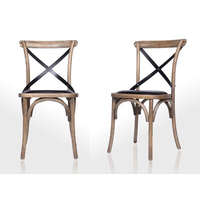 Solid Wood Cross Back Side Chair in Natural - Image 0