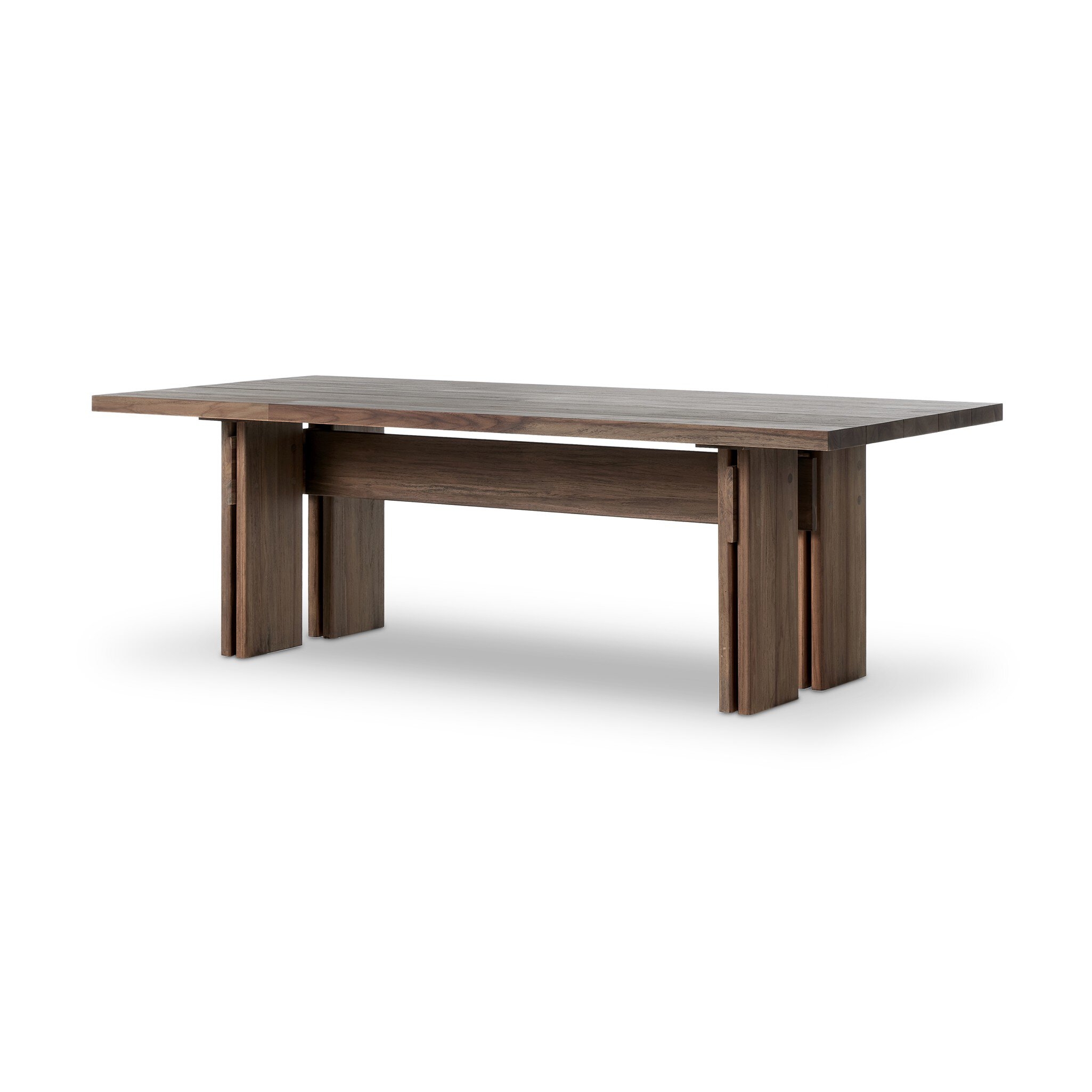 Railay Outdoor Dining Table 96" - Stained Toasted Brown-FSC - Image 1