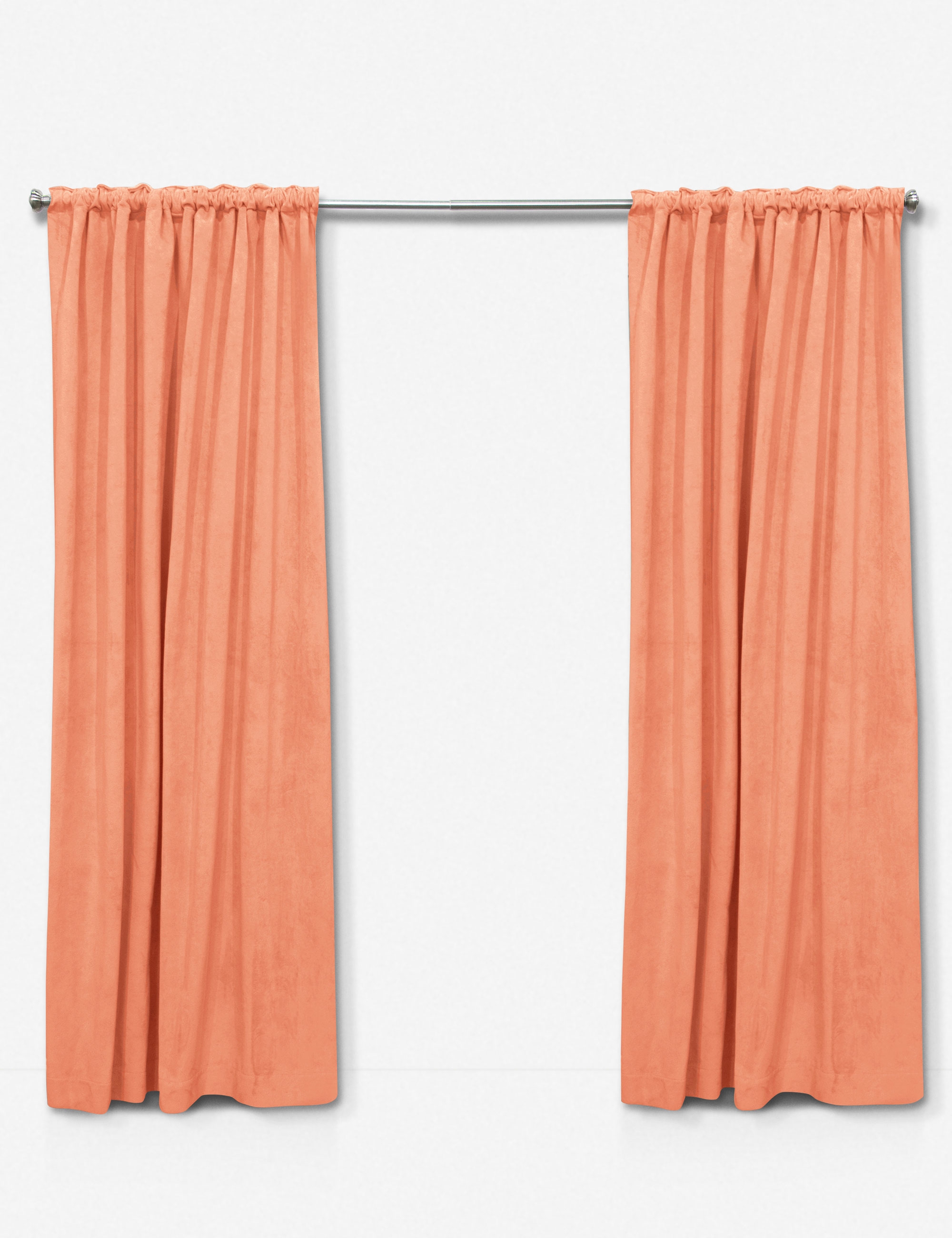 Velvet Papaya Curtain Panel, 96" x 50" Blackout - Image 2