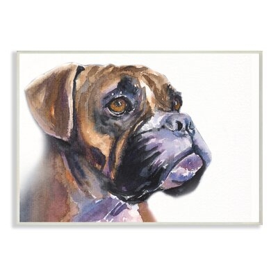 Cute Boxer Dog Pet Portrait Minimal Brown - Image 0
