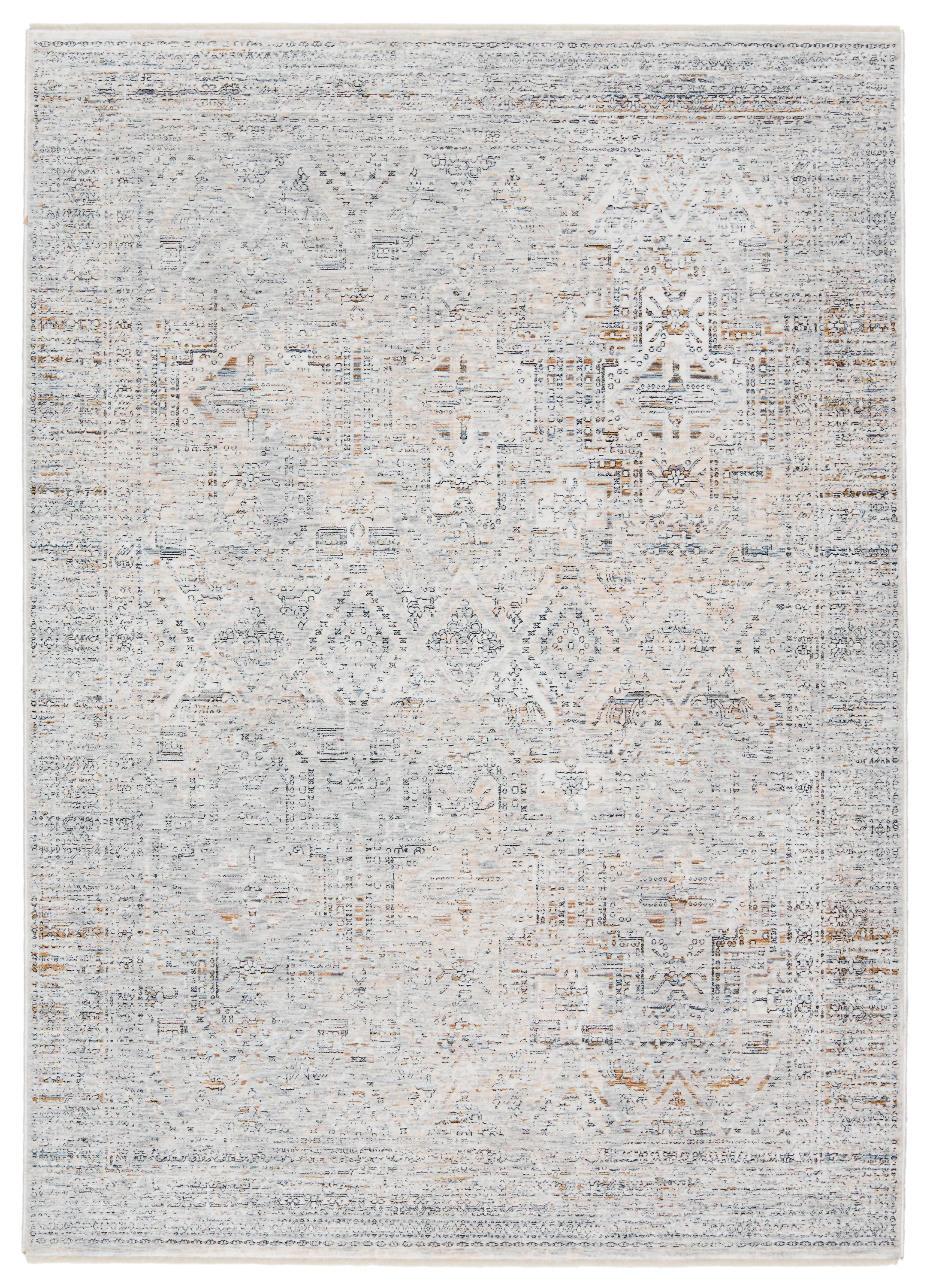 Nala Medallion Light Gray/ Gold Area Rug (4'X6') - Image 0