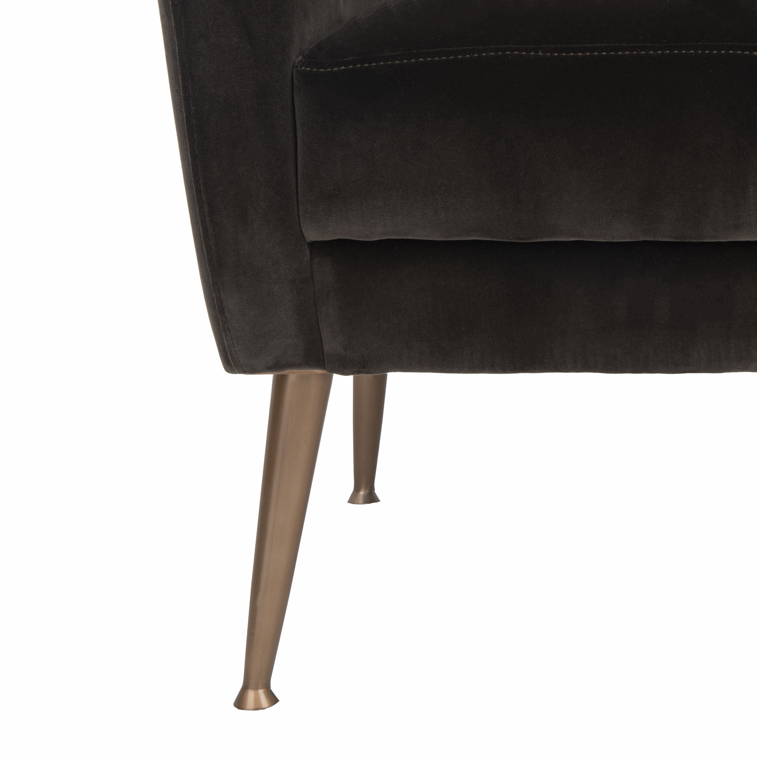 Roman Velvet Arm Chair - Giotto Shale - Arlo Home - Image 6