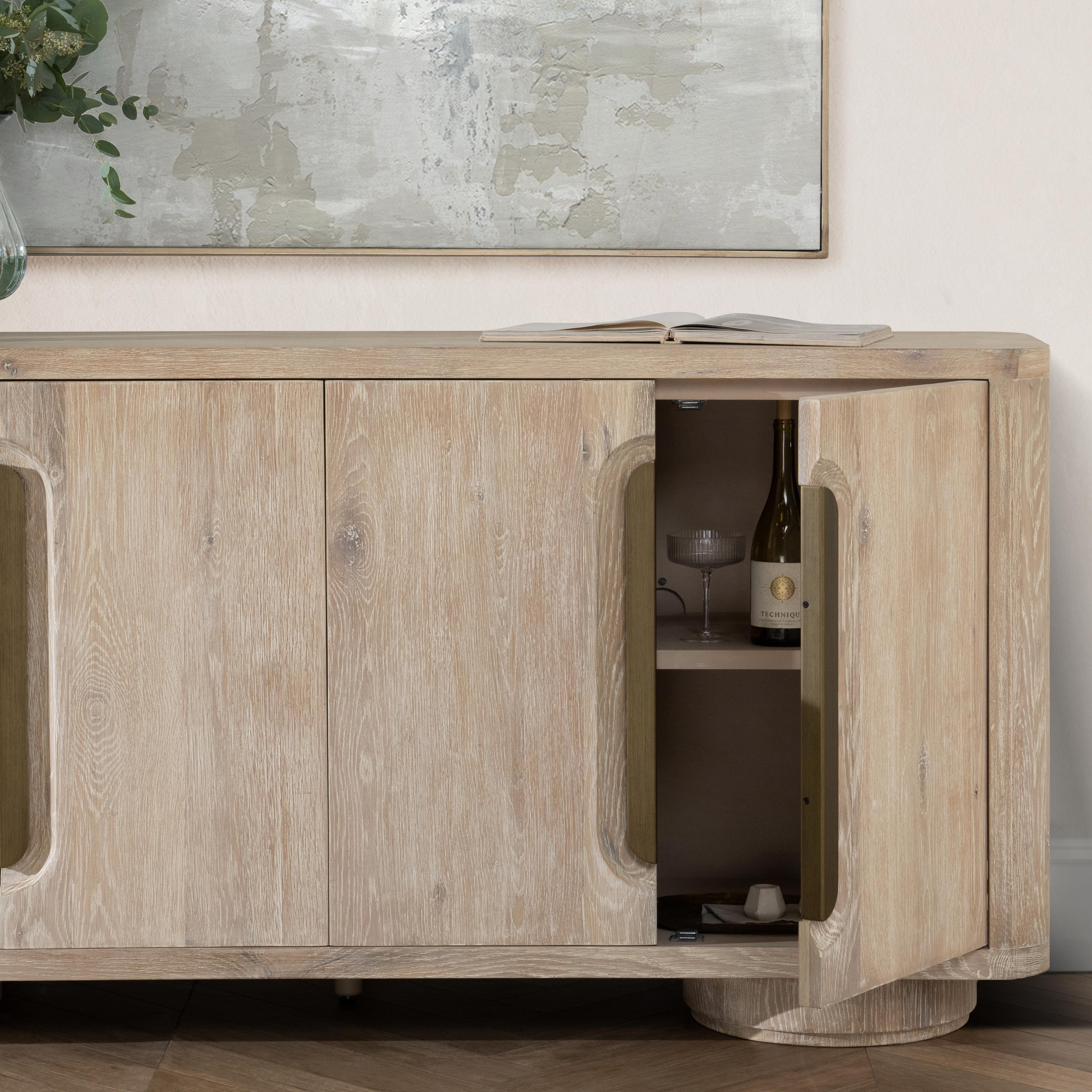 Tiber 4Dr Buffet White Washed - Image 2