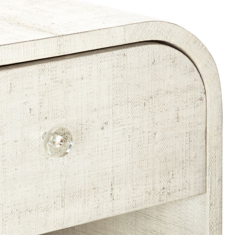 Archer Lacquered Linen Nightstand - Image 7