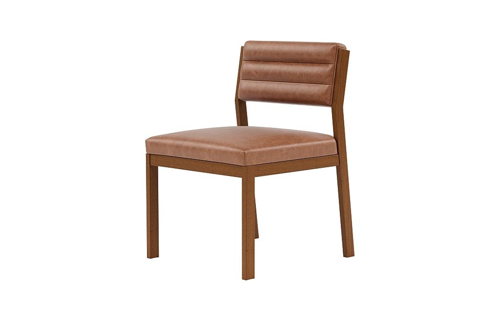 Nora Leather Upholstered Armless Chair - Image 2