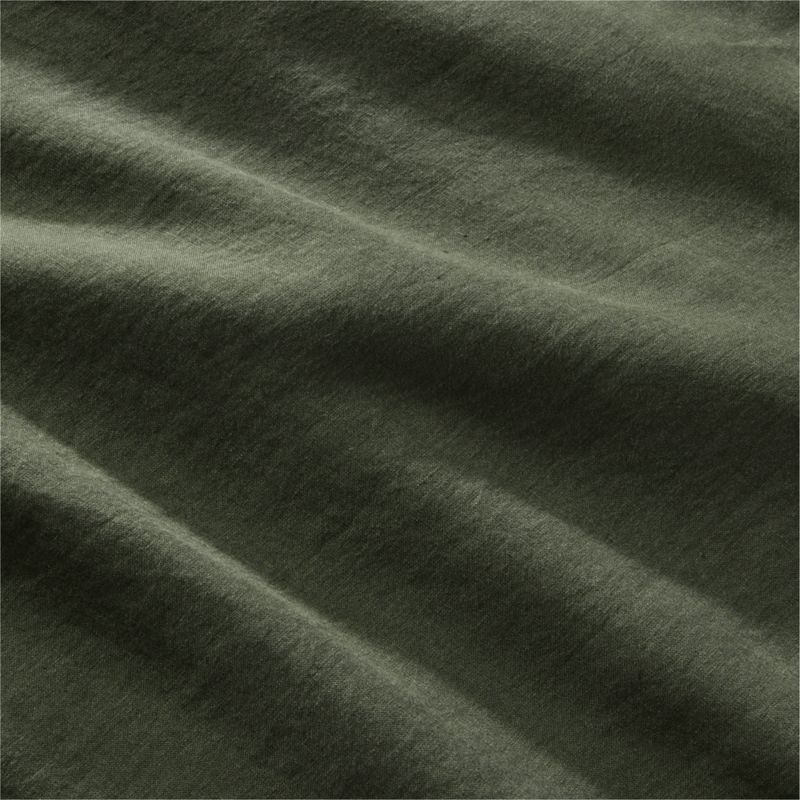 Aire Natural EUROPEAN FLAX ™-Certified Linen Ficus Green Euro Bed Pillow Sham - Image 2