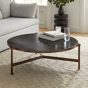 (DISCONTINUED) Mateo Collection Cerused Black Oil Rubbed Bronze 40 Inch Coffee Table - Image 3