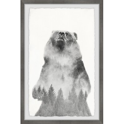'Mountain Bear' - Picture Frame Graphic Art Print on Paper - Image 0